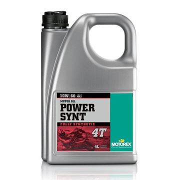 Picture of MOTOREX POWER SYNT 4T FULLY SYNTHETIC PRO PERFORMANCE JASO MA2 10W/60 4L