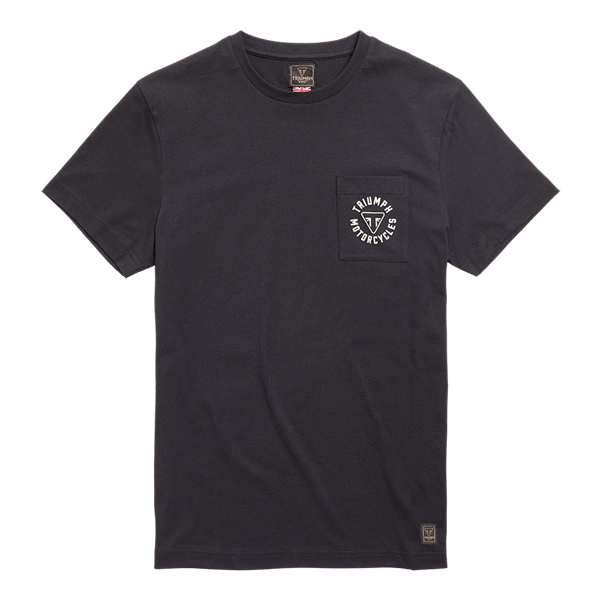 Picture of TRIUMPH NEWLYN BACK PRINT CHEST POCKET T-SHIRT