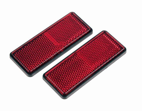 Picture of Gear Gremlin Red Rectangular Adhesive Reflectors (2 Pieces) (GG322)