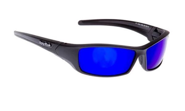 Ugly Fish RS5228 Sunglasses - Matt Black Frame & Blue Revo Lens