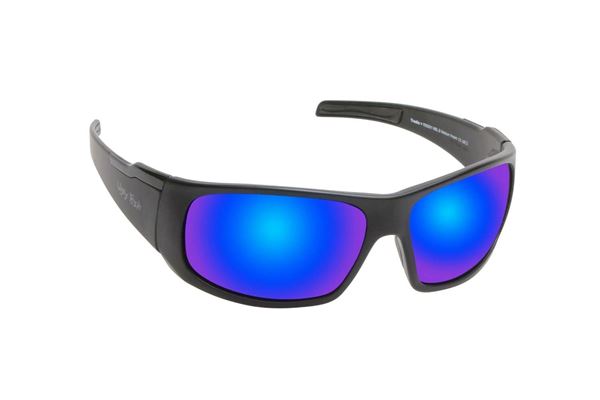 Picture of Ugly Fish Tradie Sunglasses - Matt Black Frame & Blue Revo Lens