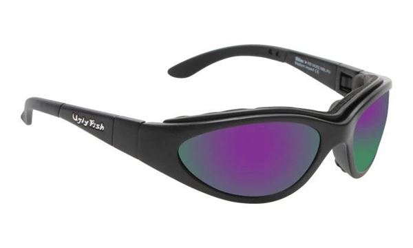 Picture of Ugly Fish Slim Multi Functional Sunglasses - Matt Black Frame & Purple Revo Lens