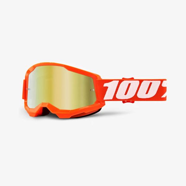 Picture of 100% Strata 2® Goggles Orange - Gold Mirror Lens