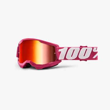 Picture of 100% Kids Strata 2 Goggles - Fletcher / Mirror Red Lens